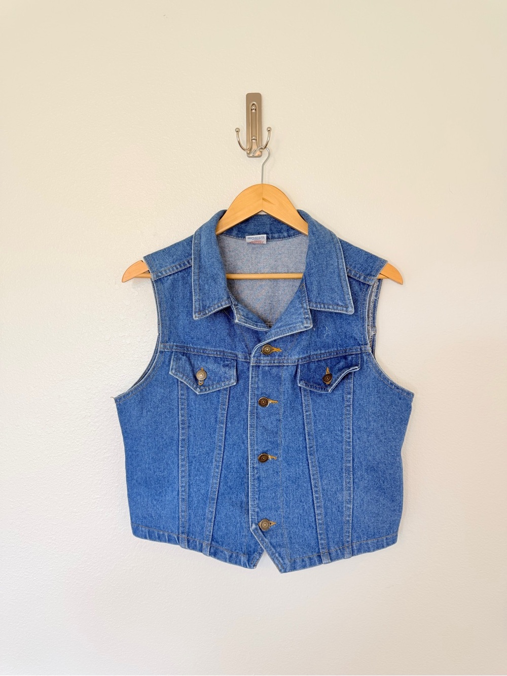 Vintage Classic Sleeveless Blue Denim Vest western bohemian style